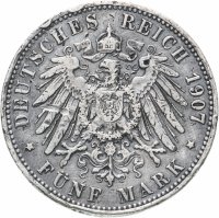 купить Германия (Империя) 5 марок (mark) 1907