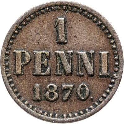 купить 1 пенни (penni) 1870 монета для Финляндии