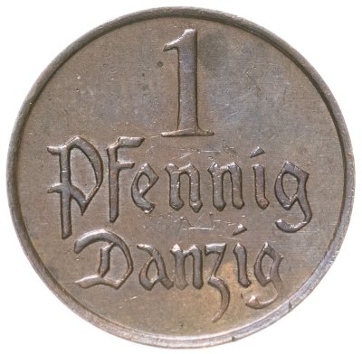 купить Данциг 1 пфенниг (pfennig) 1930