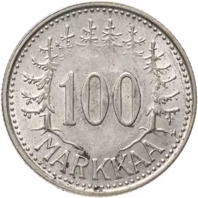 купить Финляндия 100 марок (markkaa) 1956-1958, случайный год