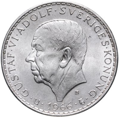 купить Швеция 5 крон (kronor) 1966 100 лет Конституционной реформе