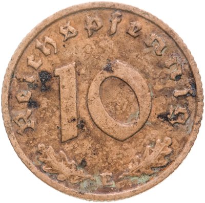 купить Германия - Третий рейх 10 рейхспфеннигов 1938 "E"