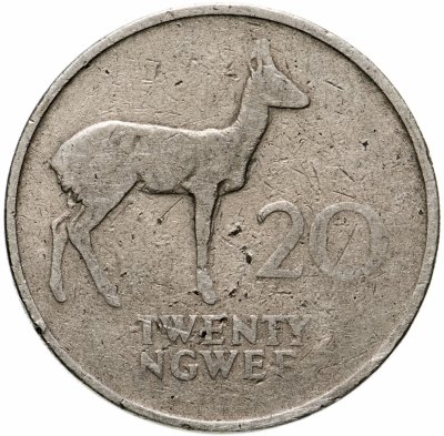 купить Замбия 20 нгве (ngwee) 1968