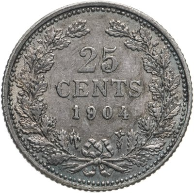 купить Нидерланды 25 центов (cents) 1904
