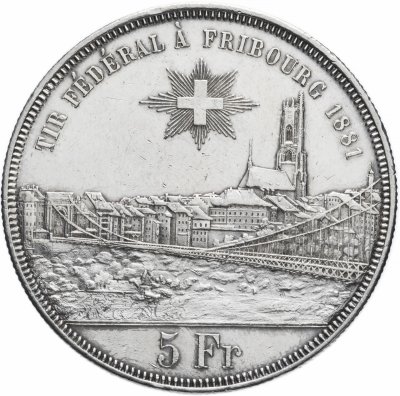 купить Швейцария 5 франков 1881 "Фрибург"