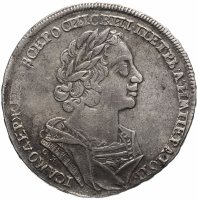 купить 1 рубль 1724 OK погрудный портрет в античных доспехах