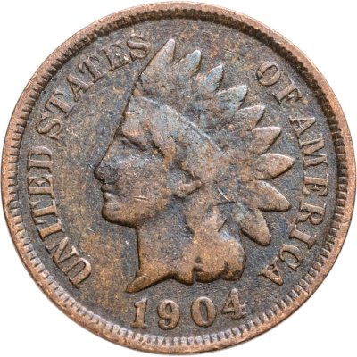 купить США 1 цент (cent) 1904 Indian Head Cent