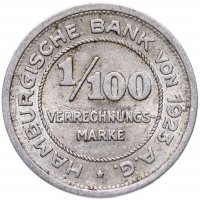 купить Германия (Гамбург) нотгельд 1 пфенниг (1/100 марки) 1923