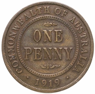 купить Австралия 1 пенни (penny) 1919