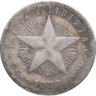 купить Куба 20 сентаво (centavos) 1920