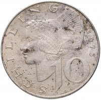Купить Австрия 10 шиллингов (shillings) 1973