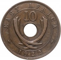 купить Британская Восточная Африка 10 центов 1922