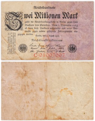 купить Германия 2000000 марок 1923 года