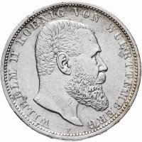 купить Германия 5 марок 1907 "Вюртемберг. Вильгельм II" (F)