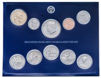 Купить США официальный набор монет 2018 P (10 монет в буклете)