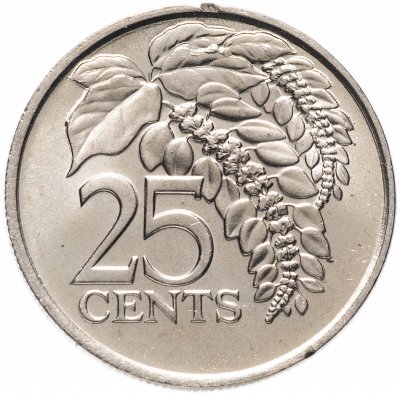 купить Тринидад и Тобаго 25 центов (cents) 1976