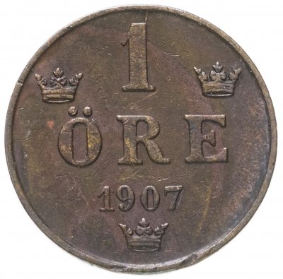 купить Швеция 1 эре (ore) 1907