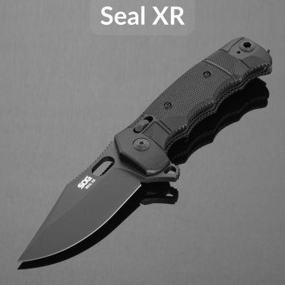 купить Складной нож SOG SEAL XR Clip Point (12-21-02-57), сталь CPM S35VN Black Cerakote, рукоять Black GRN