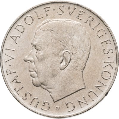 купить Швеция 5 крон (kronor) 1952 70 лет со дня рождения Густава VI Адольфа