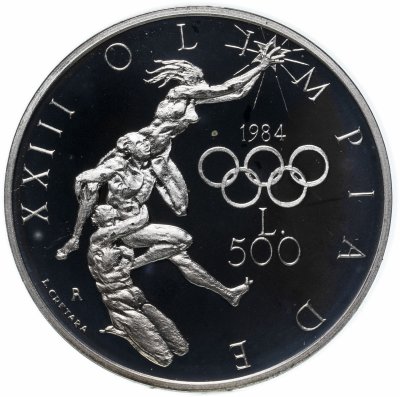 купить Сан-Марино 500 лир (lire) 1984 XXIII летние Олимпийские Игры, Лос-Анджелес 1984