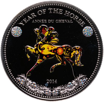 купить Бенин 1000 франков (francs) 2014 Восточный календарь - Год Лошади