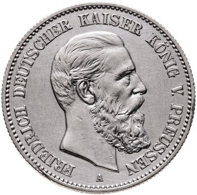 купить Германская Империя, Пруссия 2 марки (mark) 1888 А Фридрих III
