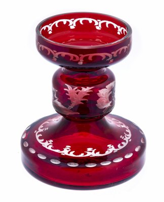 купить Подсвечник "Охота", стекло, резьба, Западная Европа, 1970-2000 гг.