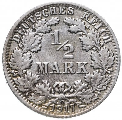 купить Германия 1/2 марки (mark) 1917 A знак монетного двора: "A" - Берлин
