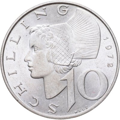 купить Австрия 10 шиллингов (shillings) 1972