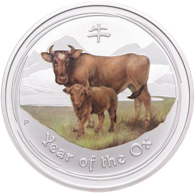 купить Австралия 1 доллар 2009 "Восточный календарь. Год быка 2" цветная
