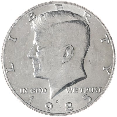 купить США 50 центов (1/2 доллара, half dollar) 1985 D Kennedy Half Dollar (Кеннеди) знак монетного двора "D" - Денвер