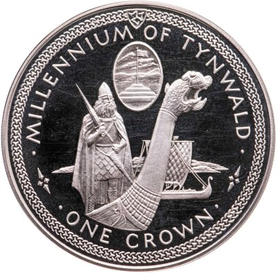 купить Остров Мэн 1 крона 1979 "1000 лет Тинвальду - Драккар"