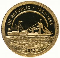 Купить острова Кука 1 доллар 2013 "корабль SS republic" с сертификатом