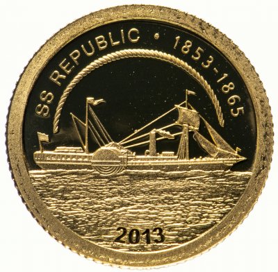 купить острова Кука 1 доллар 2013 "корабль SS republic"