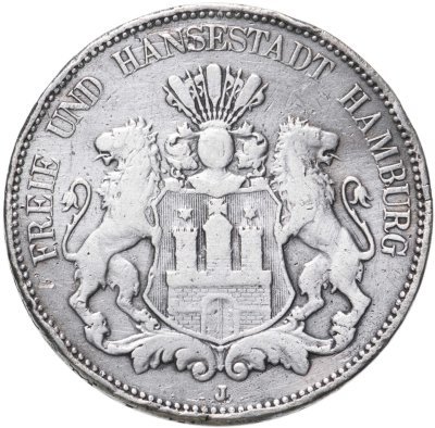 купить Германская Империя, Гамбург 5 марок 1899