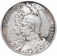 Купить Германская Империя (Пруссия) 2 марки (mark) 1901 "200 лет Пруссии"