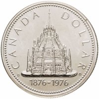 купить Канада 1 доллар (dollar) 1976 100 лет Оттавской парламентской библиотеке