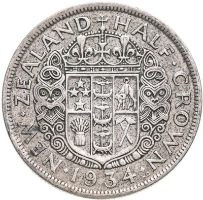 купить Новая Зеландия 1/2 кроны (crown) 1934