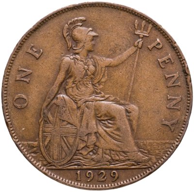 купить Великобритания 1 пенни (penny) 1929