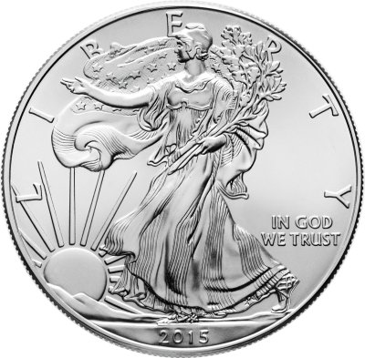 купить США 1 доллар 2015 UNC "Американский серебряный орёл. Шагающая свобода"
