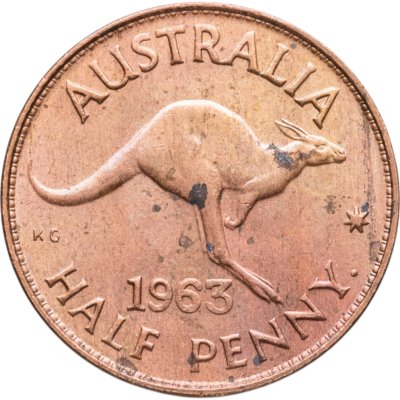 купить Австралия 1/2 пенни (penny) 1963