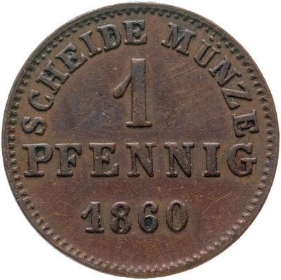 купить Германия, Гессен-Дармштадт 1 пфенниг 1860
