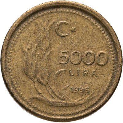купить Турция 5000 лир (lira) 1996