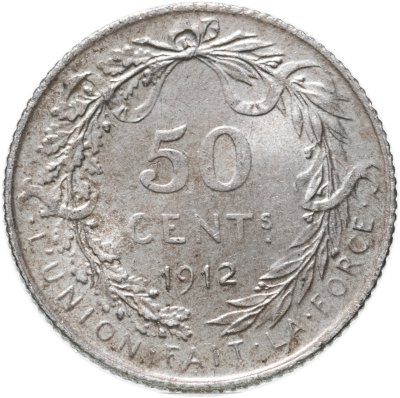 купить Бельгия 50 сантимов (centimes) 1912 Надпись на французском - 'ALBERT ROI DES BELGES'