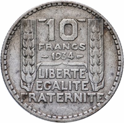 купить Франция 10 франков (francs) 1934
