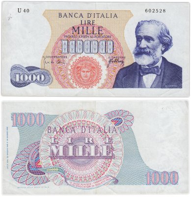 купить Италия 1000 лир 1966 (Pick 96d)