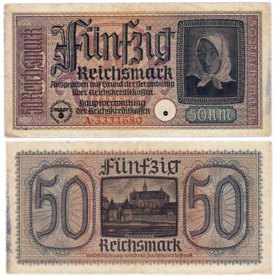 купить Германия 50 марок 1940-1945 год (Pick R140(1) Оккупационные территории