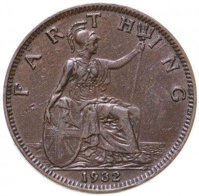 купить Великобритания 1 фартинг (farthing) 1932