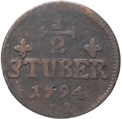 купить Германия, герцогство, Юлих-Берг 1/2 стювера (stuivers, стубера) 1794