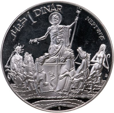 купить Тунис 1 динар (dinar) 1969 "Историческое наследие Туниса - Нептун"